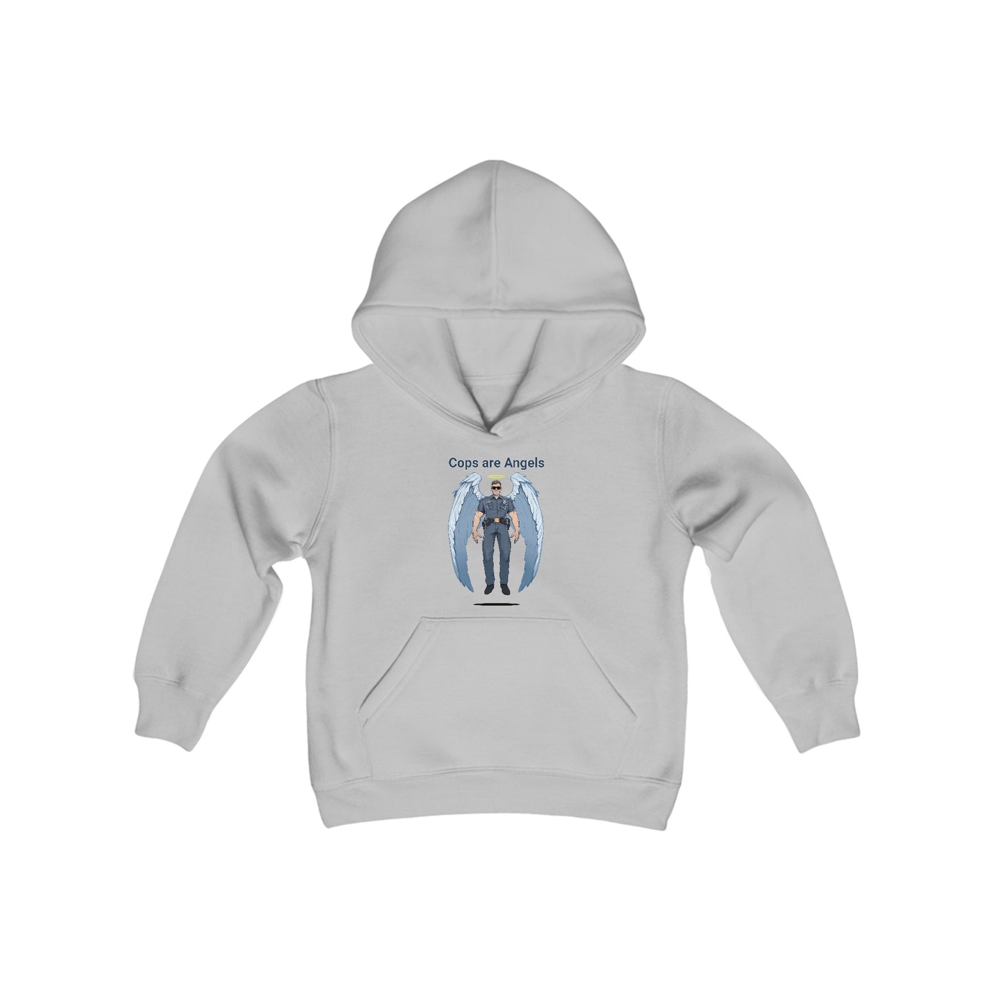 Male Angel Cop Kids Unisex Hoodie