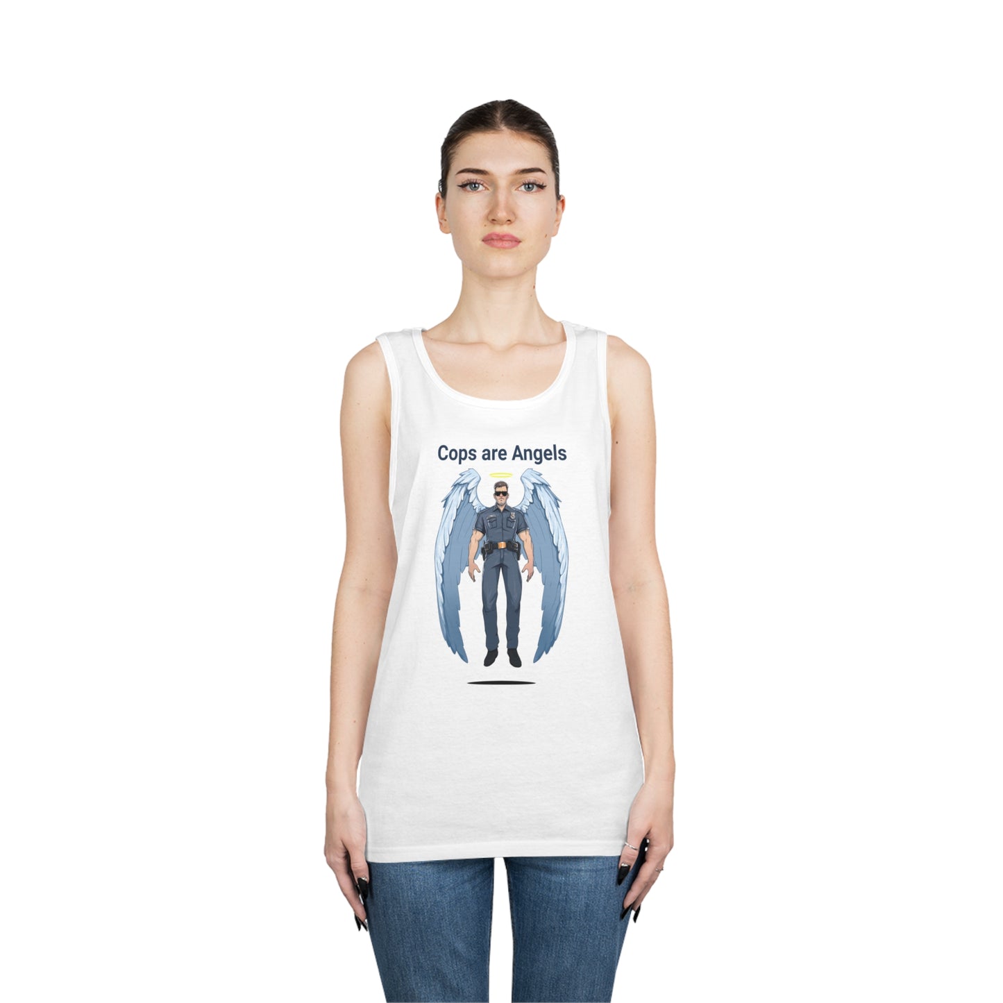 Male Angel Cop Unisex Tank Top