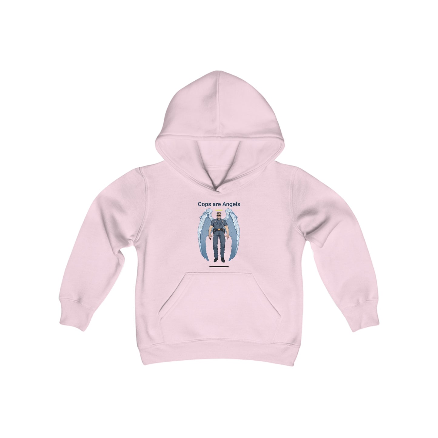 Male Angel Cop Kids Unisex Hoodie