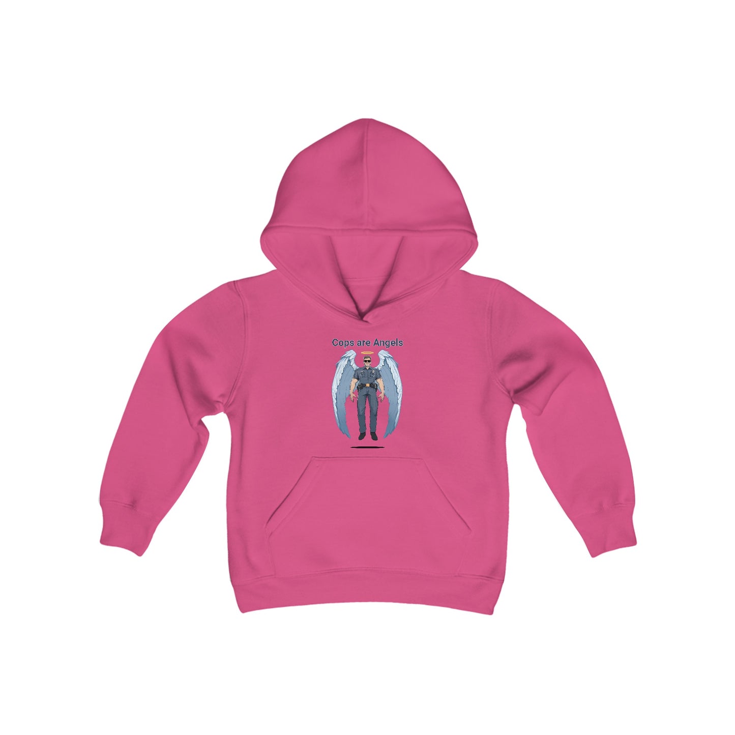 Male Angel Cop Kids Unisex Hoodie