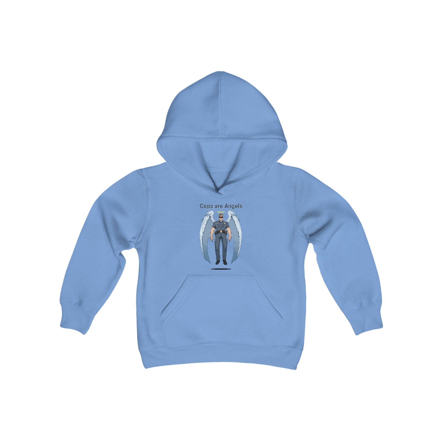 Male Angel Cop Kids Unisex Hoodie