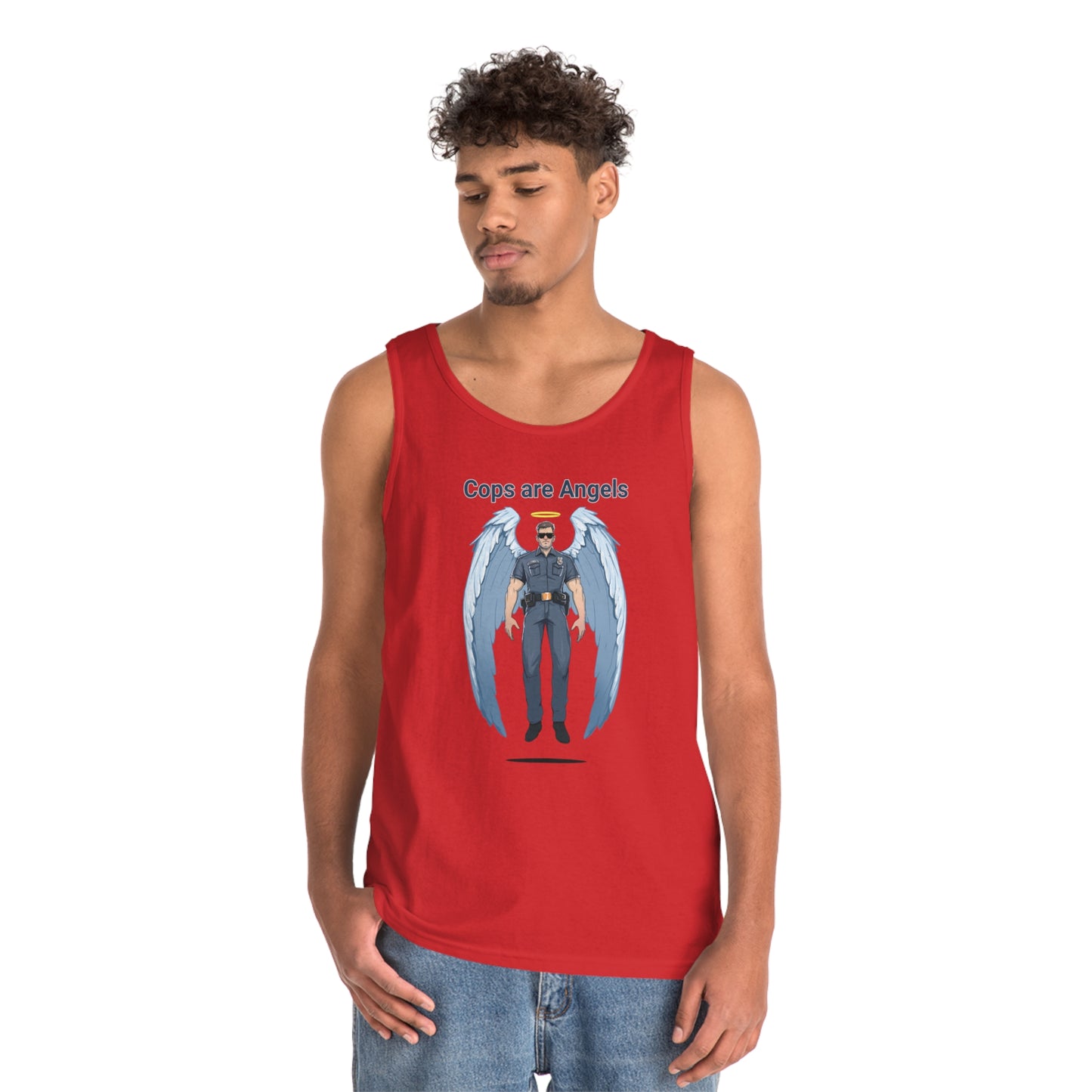 Male Angel Cop Unisex Tank Top