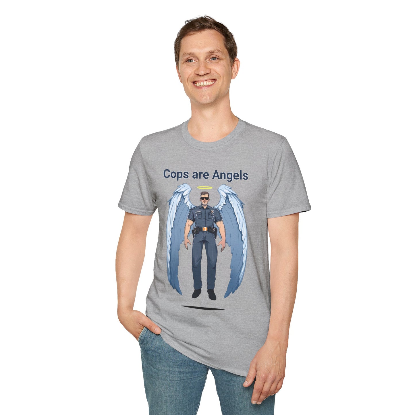 Male Angel Cop Unisex T-Shirt