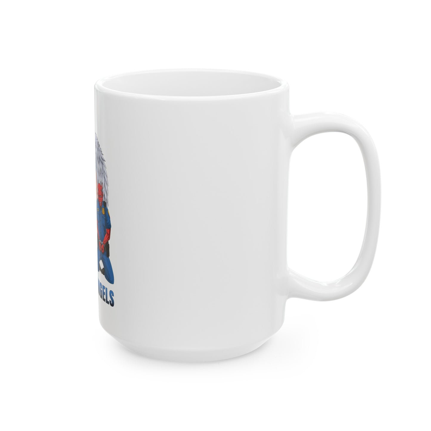 Good Cop Bad Cop Halo Donut White Mug (11oz, 15oz)