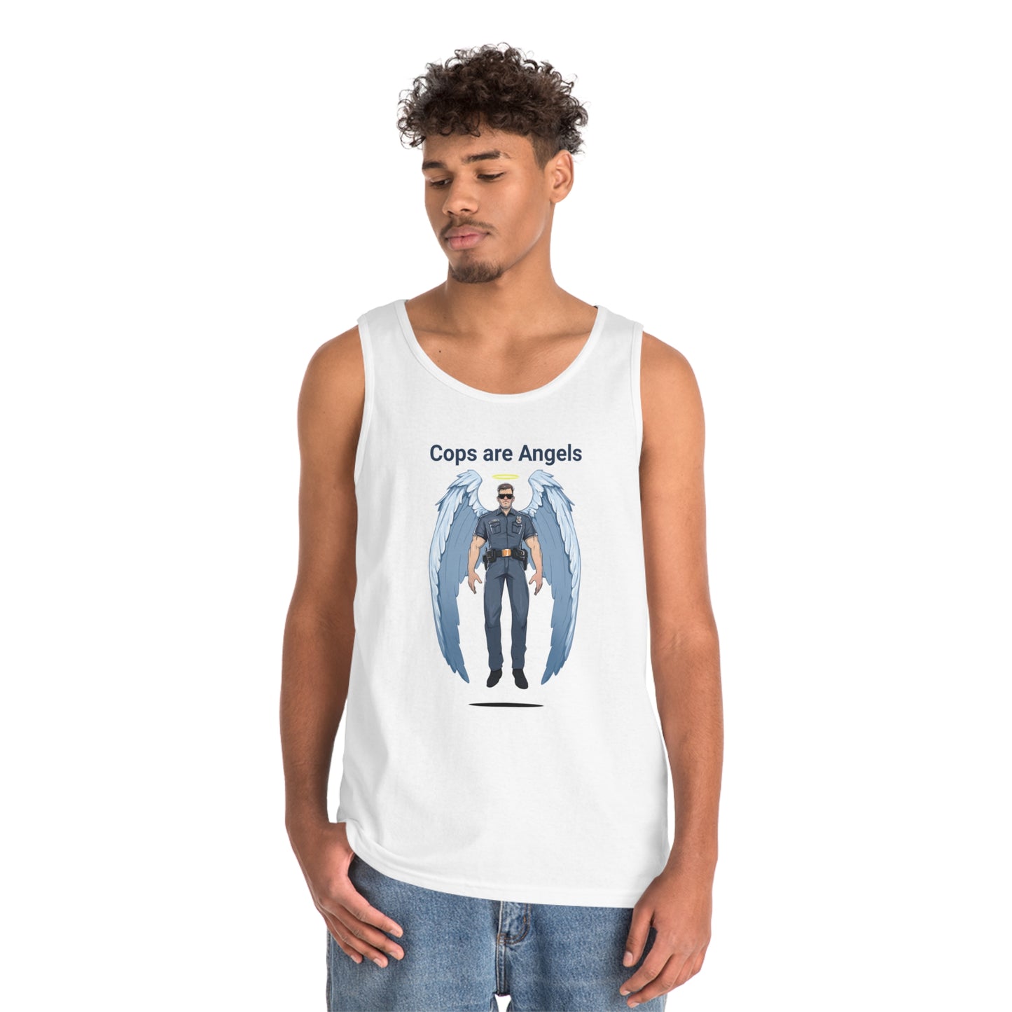 Male Angel Cop Unisex Tank Top