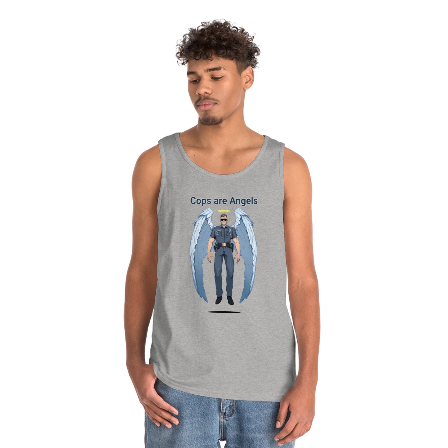 Male Angel Cop Unisex Tank Top