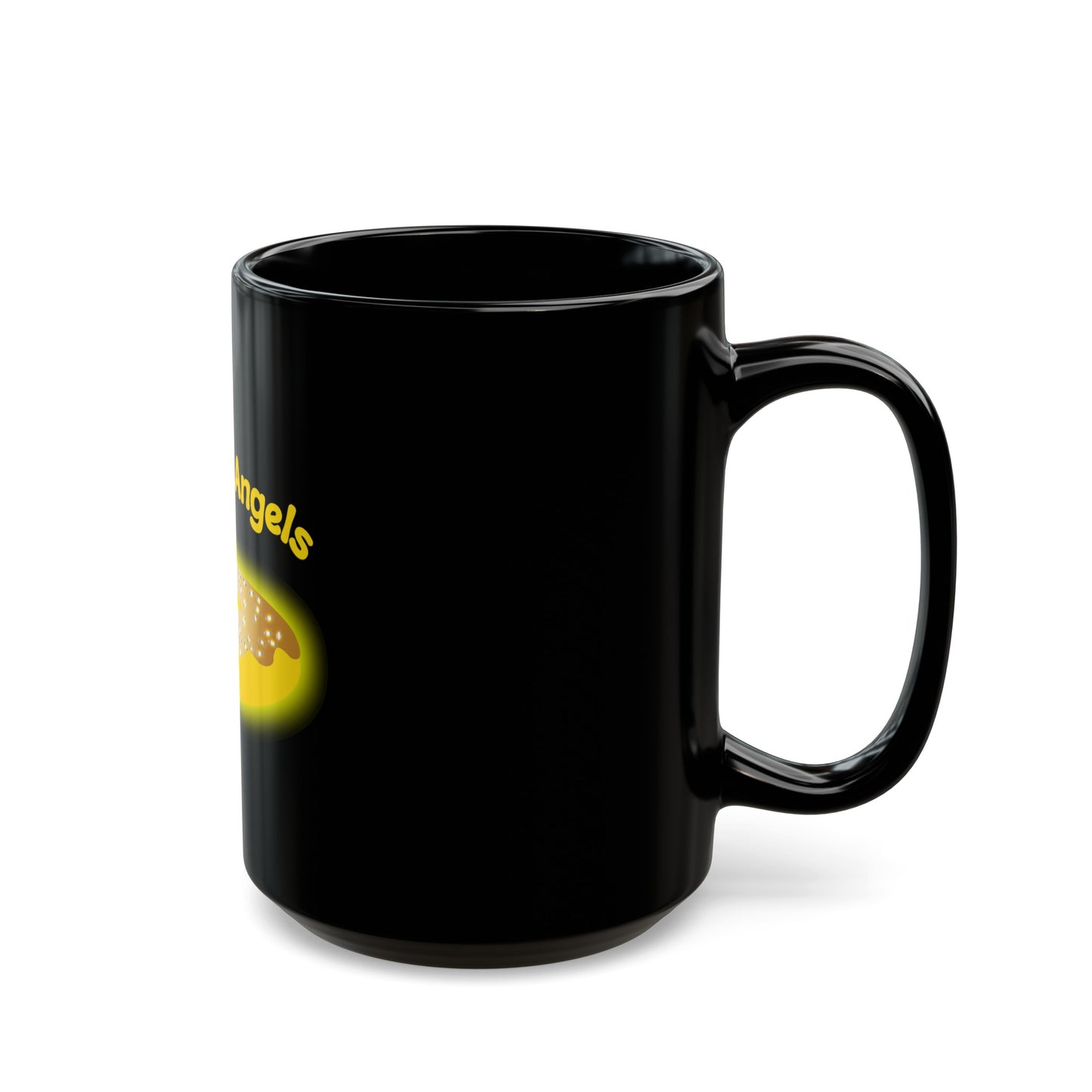 Halo Donut Black Mug (11oz, 15oz)