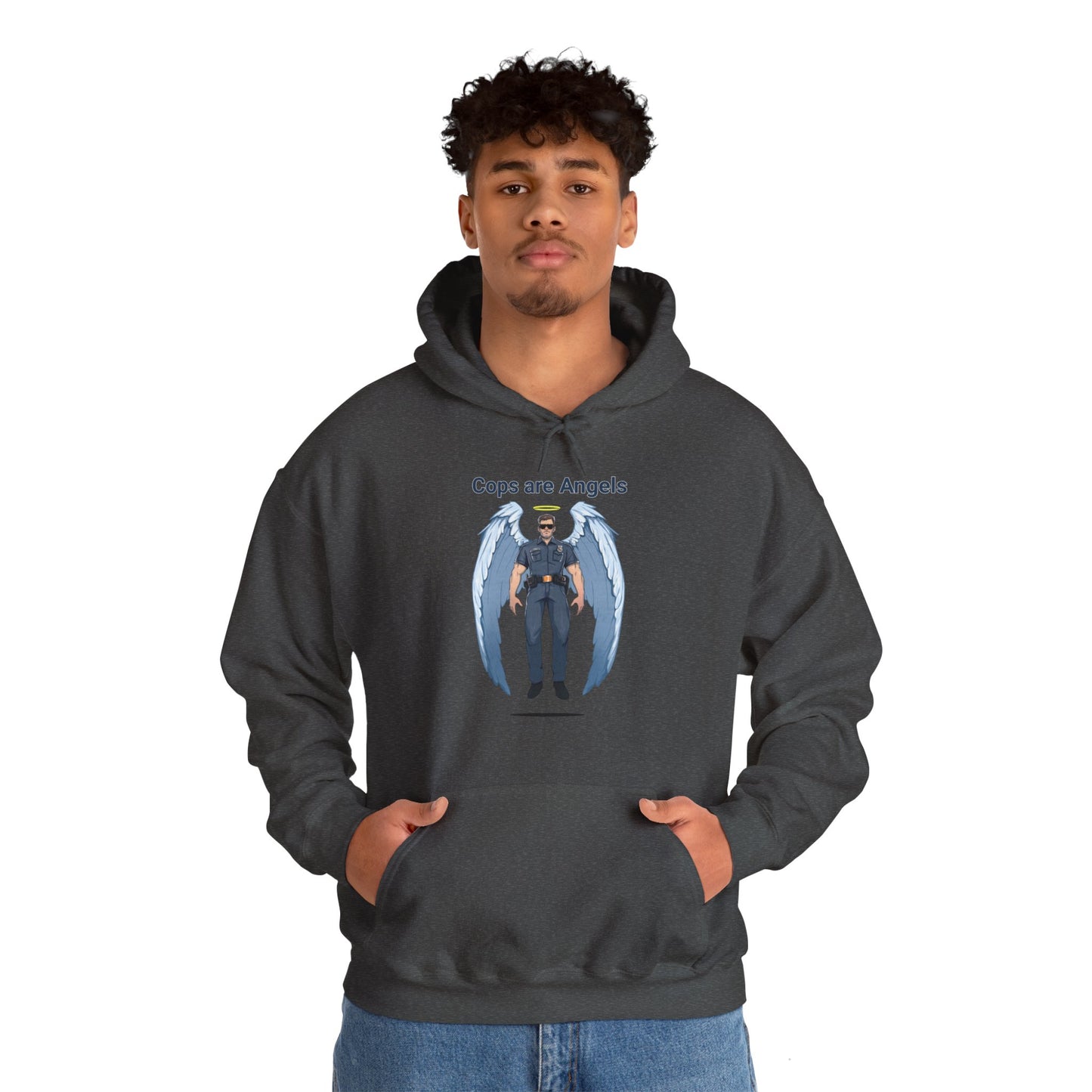 Male Angel Cop Unisex Hoodie