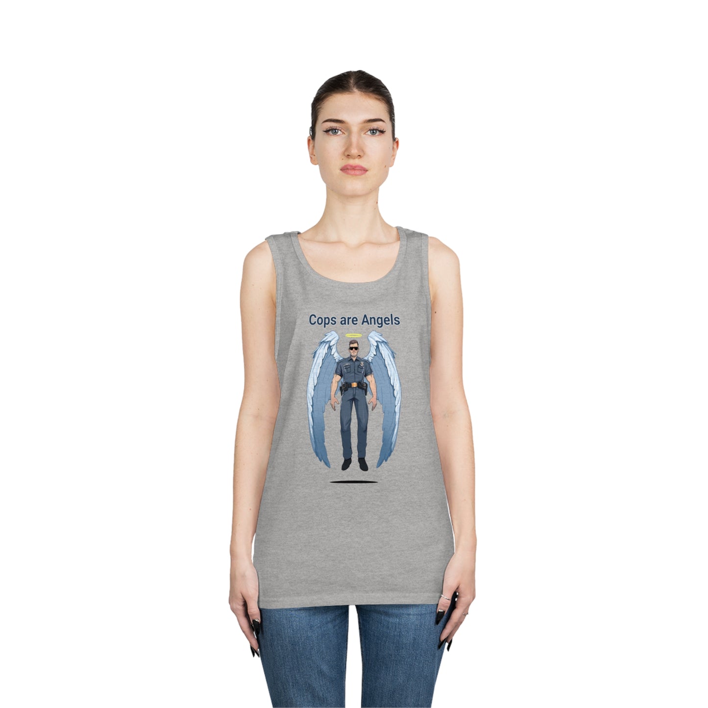 Male Angel Cop Unisex Tank Top