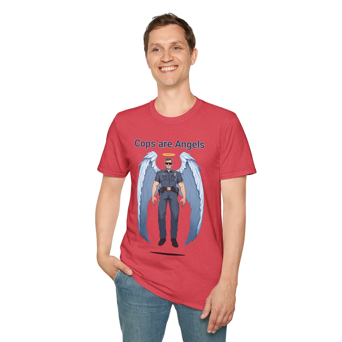 Male Angel Cop Unisex T-Shirt