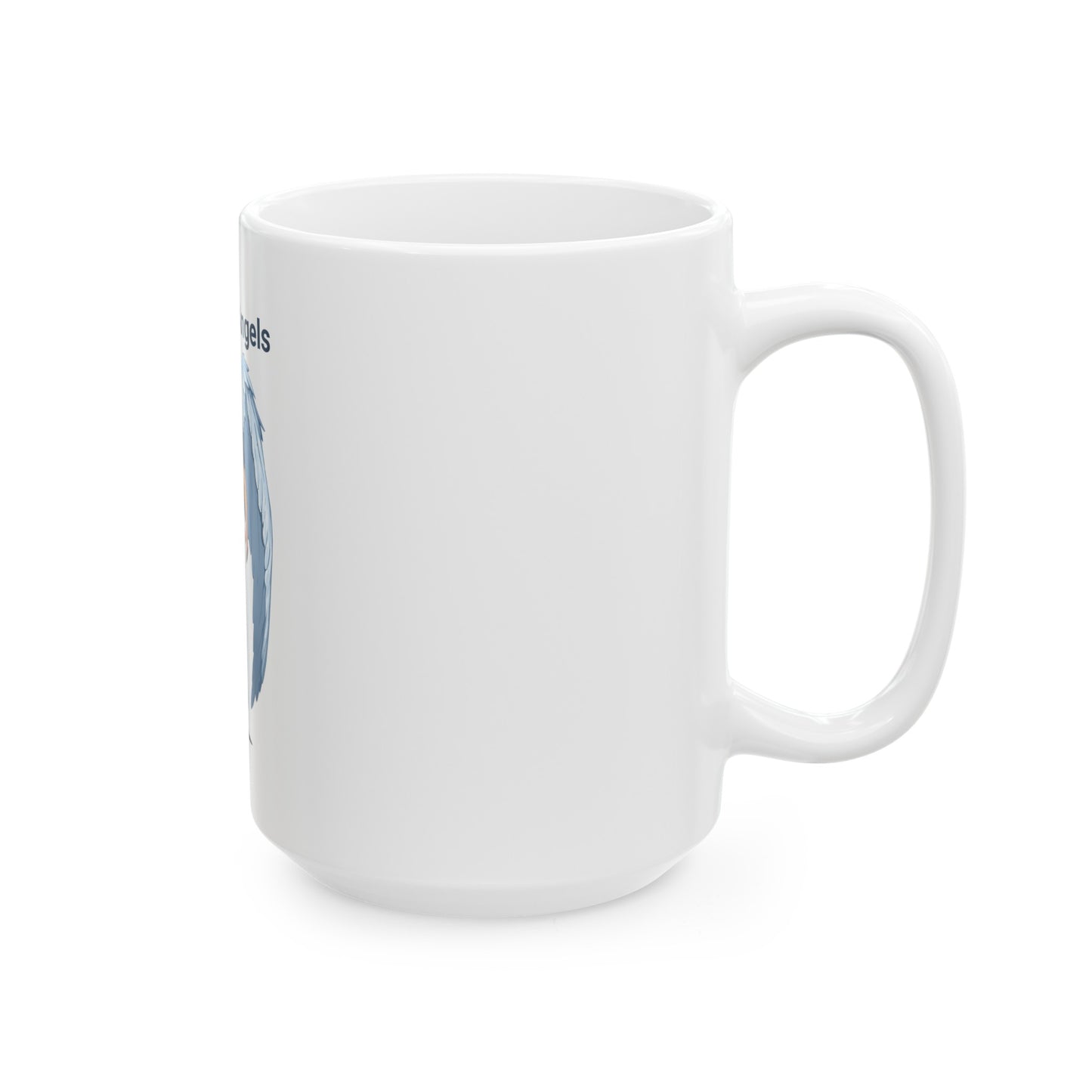 Male Angel Cop White Mug (11oz, 15oz)