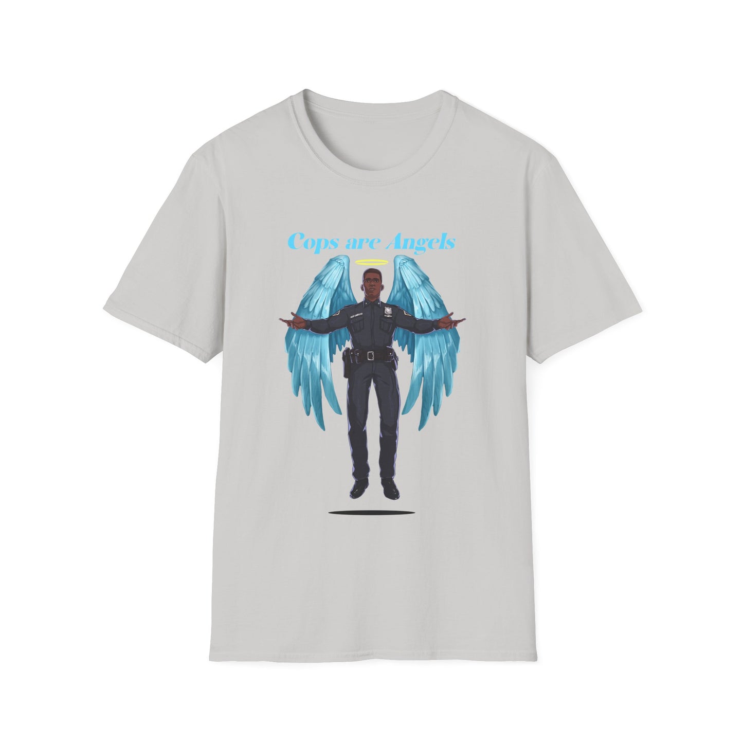 Black Male Angel Cop Unisex T-Shirt