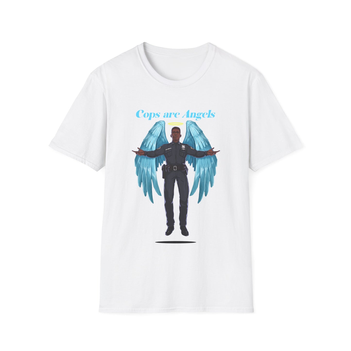 Black Male Angel Cop Unisex T-Shirt