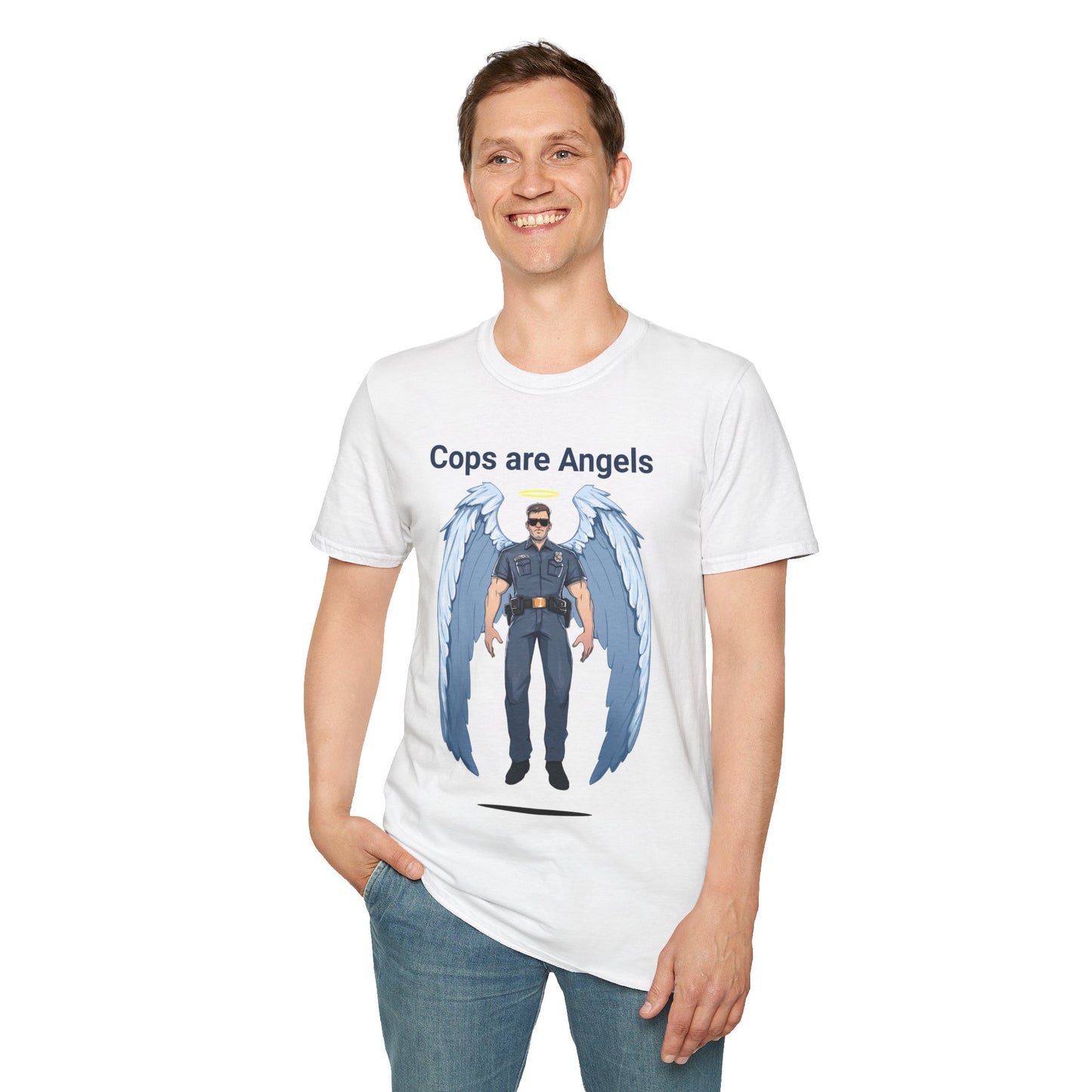 Male Angel Cop Unisex T-Shirt