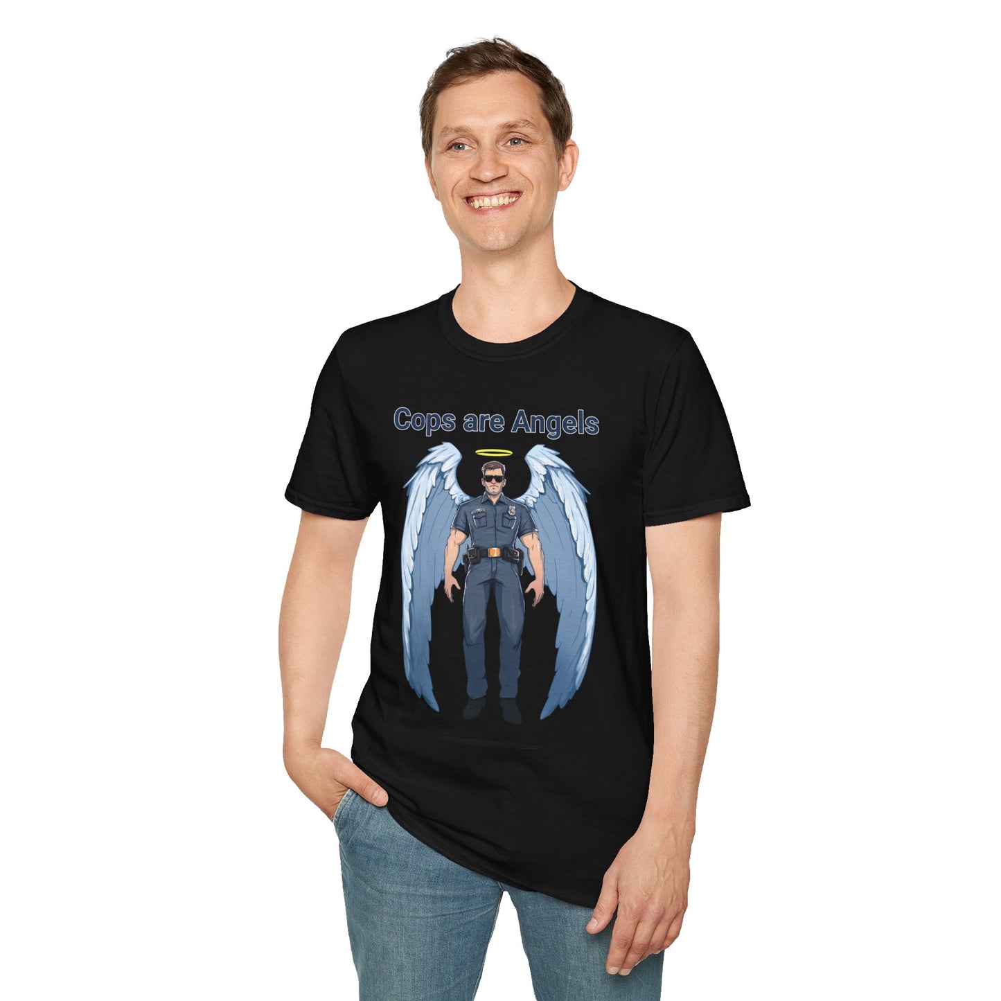 Male Angel Cop Unisex T-Shirt