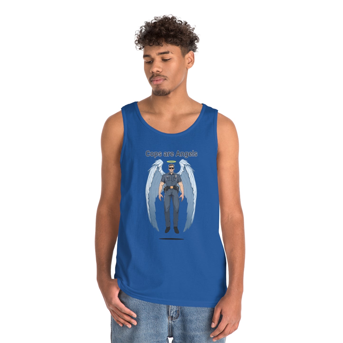 Male Angel Cop Unisex Tank Top