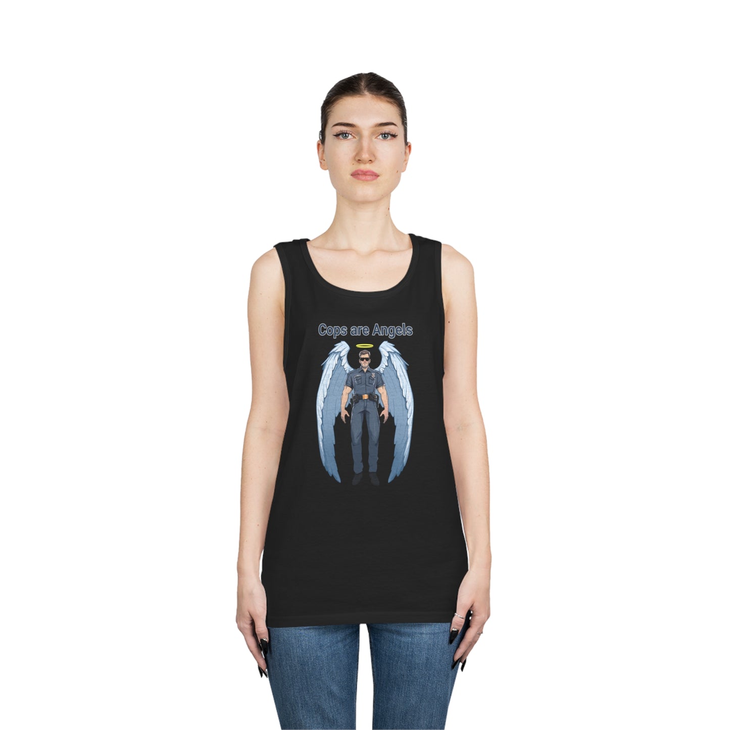 Male Angel Cop Unisex Tank Top