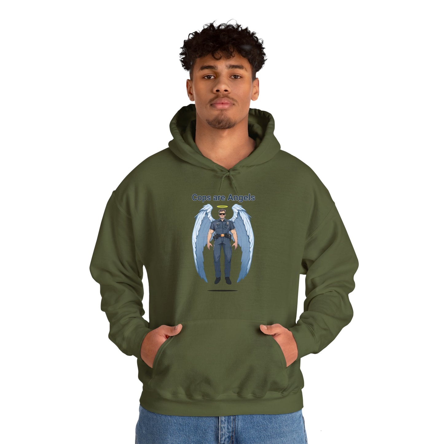 Male Angel Cop Unisex Hoodie