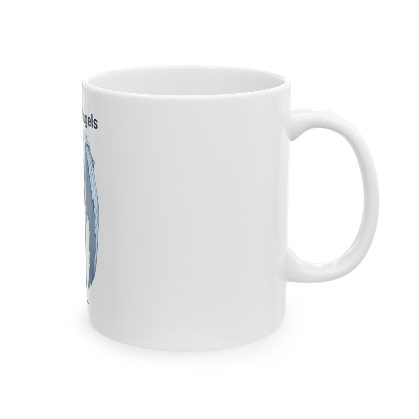 Male Angel Cop White Mug (11oz, 15oz)