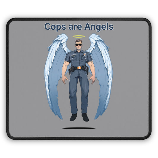 Male Angel Cop Mouse Pad